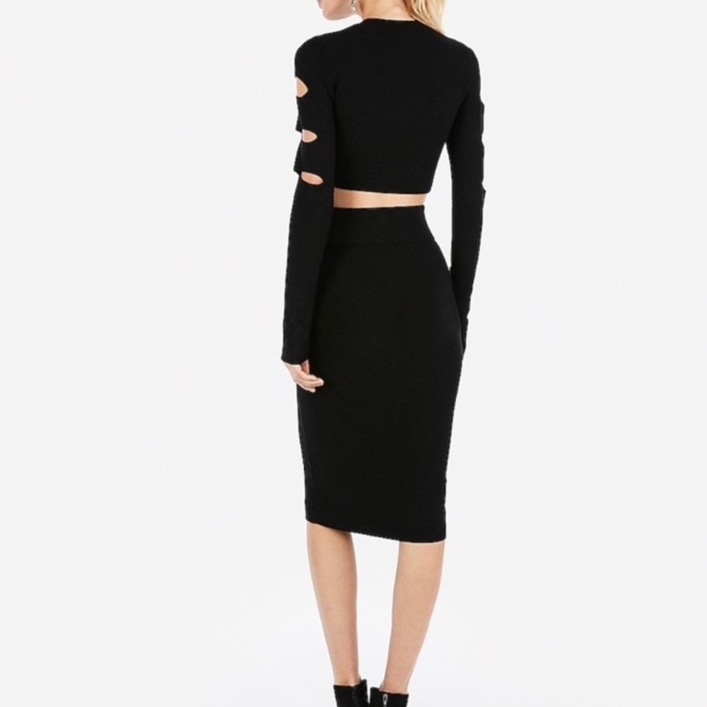 NEW with tags! Express ribbed high waisted pencil bodycon sweater skirt sz M